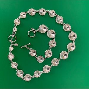 Cubic Zirconia necklace bracelet set